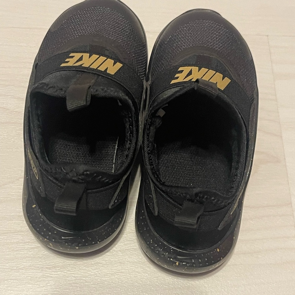 Nike Kids Black and Gold Flex Runner Sneakers - Picture 3 of 4